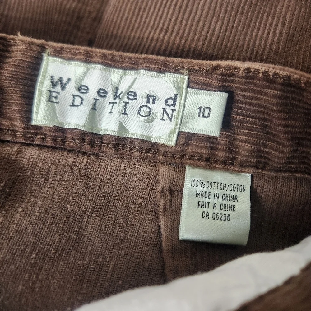 Vintage Y2K Brown Corduroy Skirt Size 10 - Picture 7 of 12